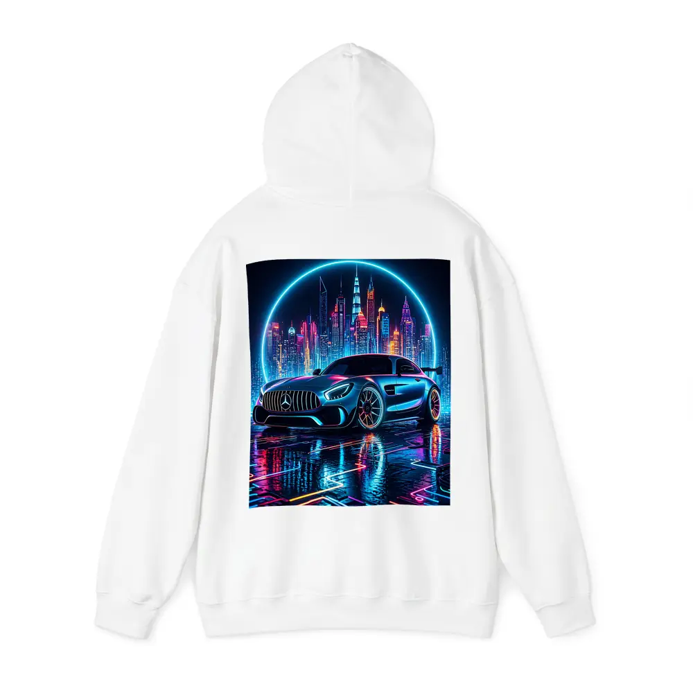 Mercedes AMG GT Neon City Night Art – Hoodies