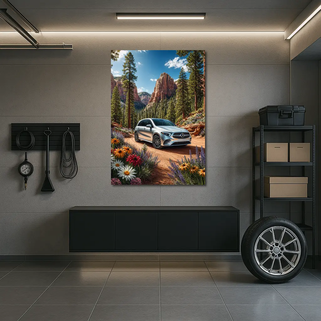 Mercedes Benz B Class Canyon Forest Scene – Wall Art