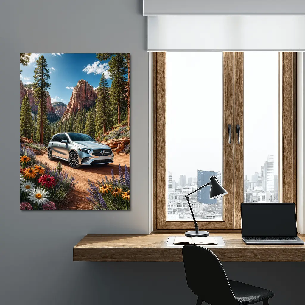 Mercedes Benz B Class Canyon Forest Scene – Wall Art