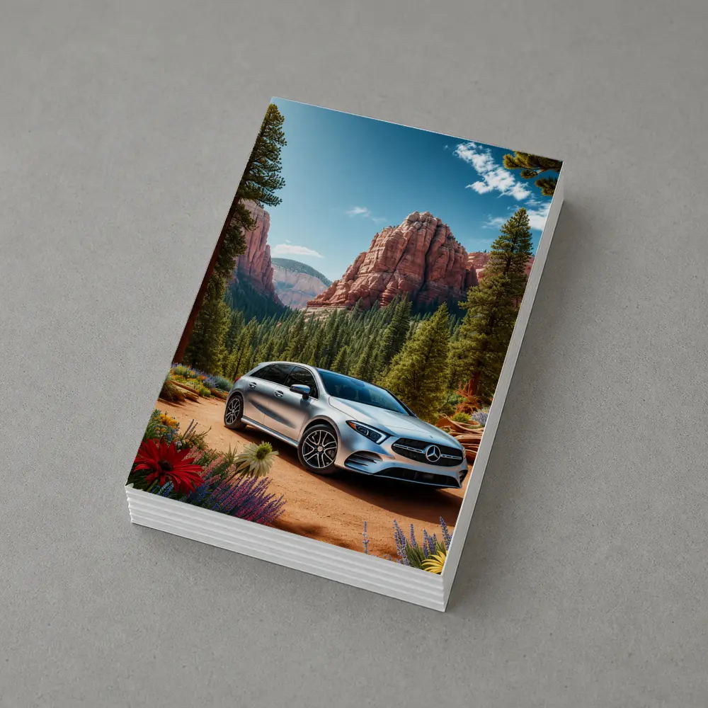 Mercedes Benz B Class Red Canyon Forest – Postcards