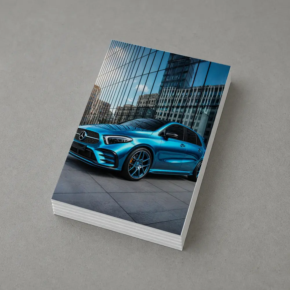 Mercedes Benz B Class Blue Urban Setting – Postcards