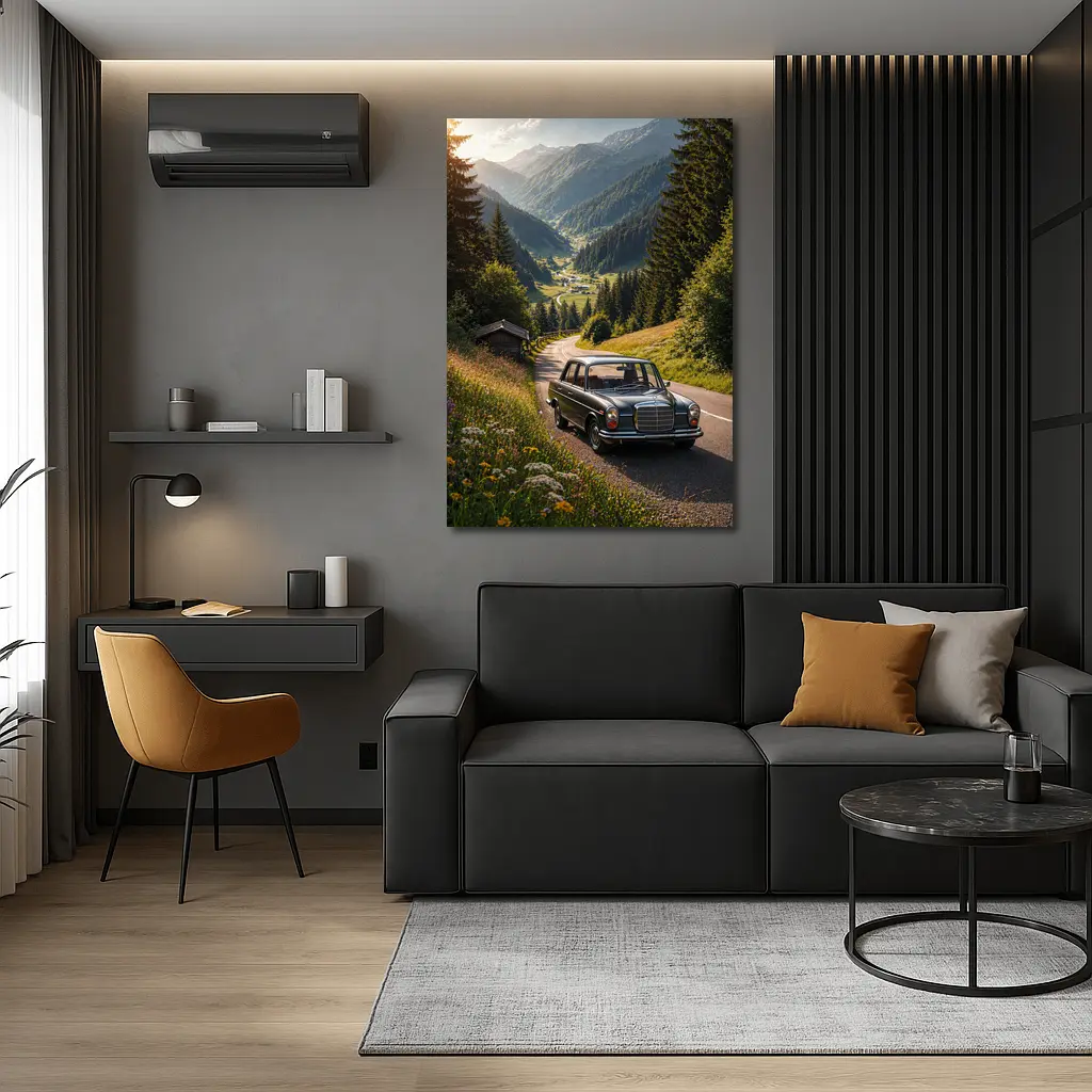 Classic Mercedes Benz Mountain Road Alpine Valley – Wall Art