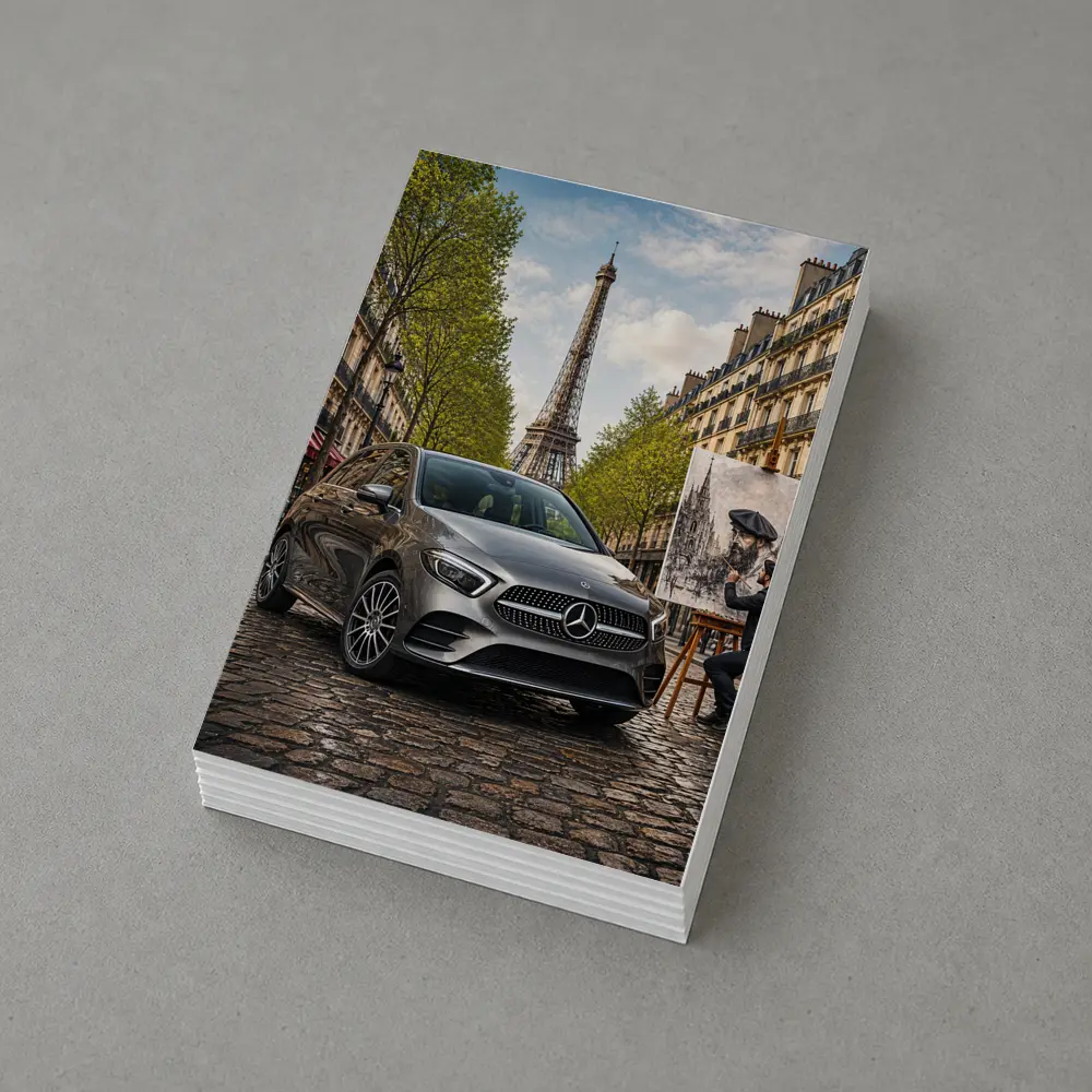 Mercedes Benz B Class Paris Street Scene – Postcards