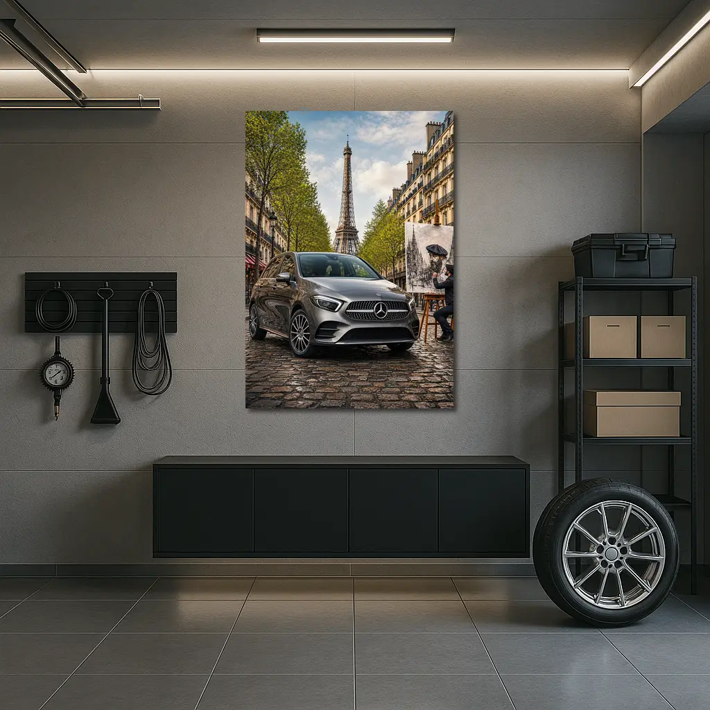 Mercedes Benz B Class Paris Street Scene – Wall Art