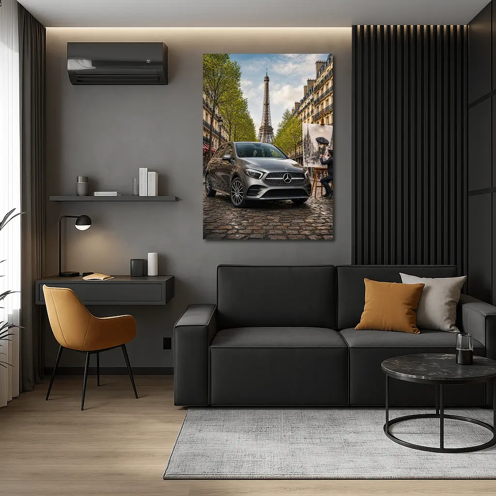 Mercedes Benz B Class Paris Street Scene – Wall Art