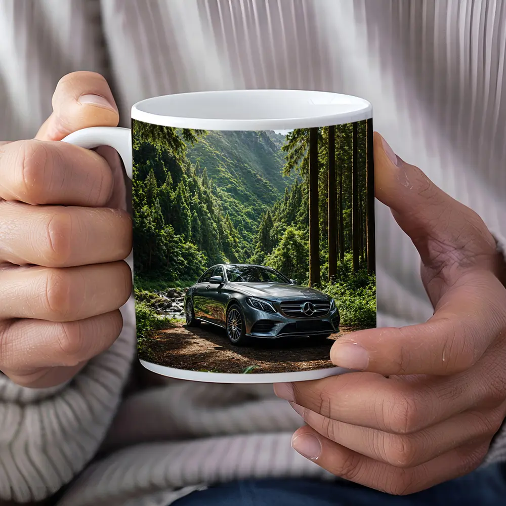 Mercedes Benz E Class Forest Mountain Setting – Mugs