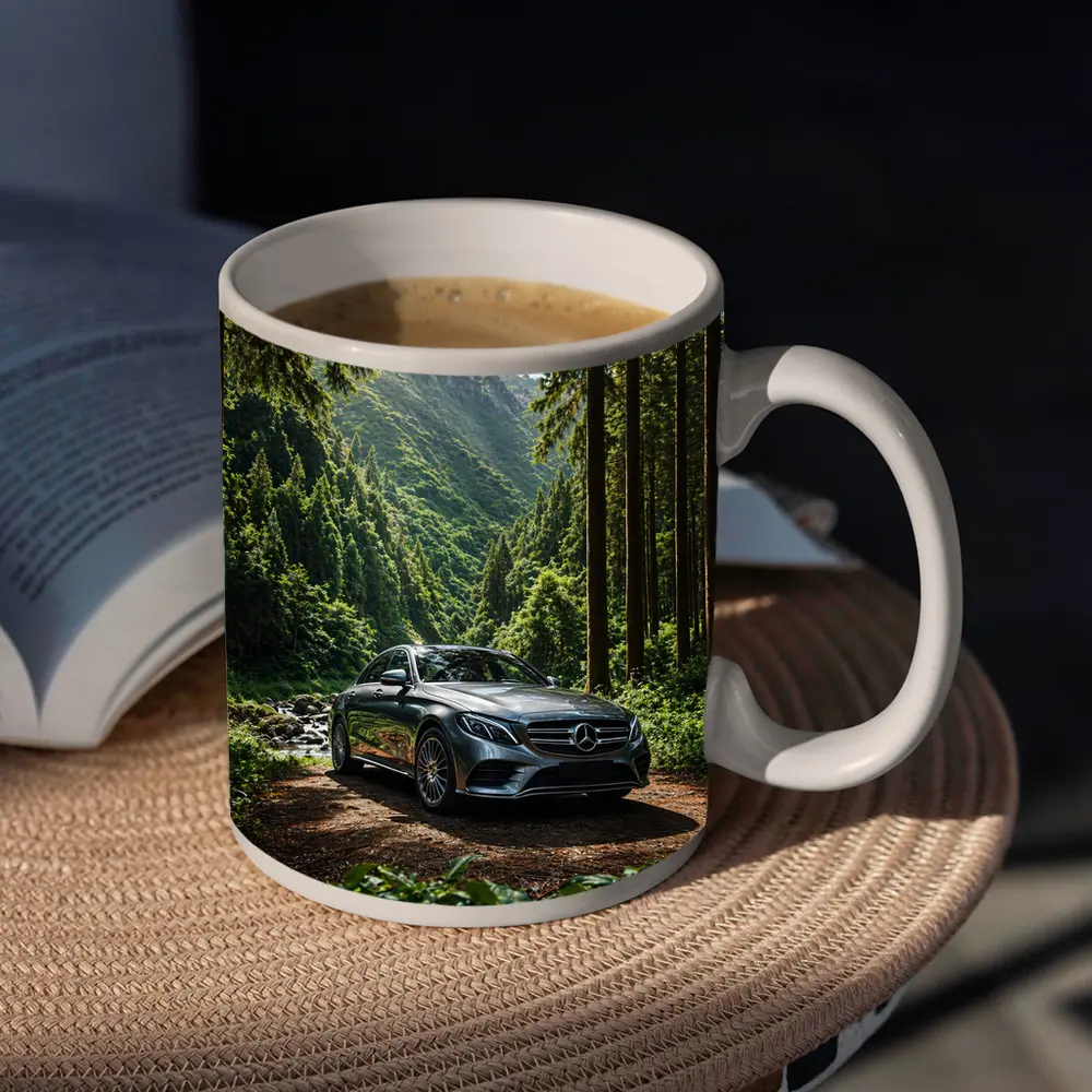 Mercedes Benz E Class Forest Mountain Setting – Mugs
