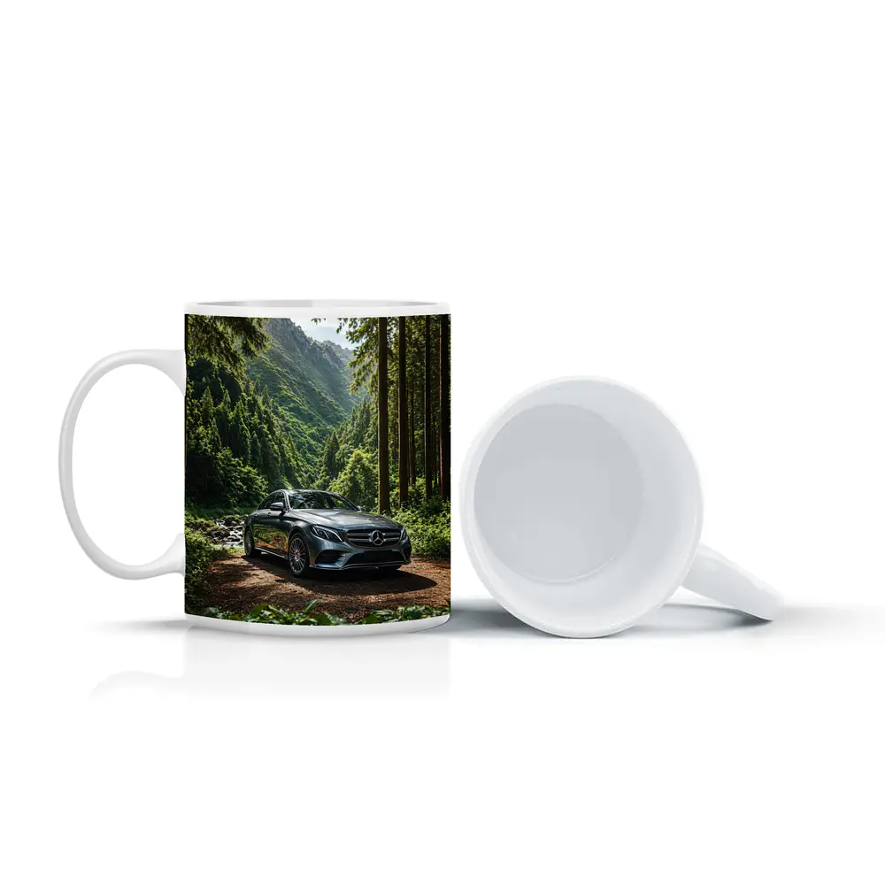 Mercedes Benz E Class Forest Mountain Setting – Mugs