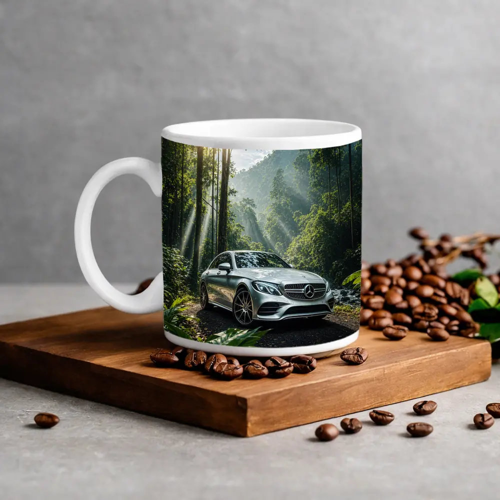 Mercedes C Class Silver Forest Sunlight – Mugs