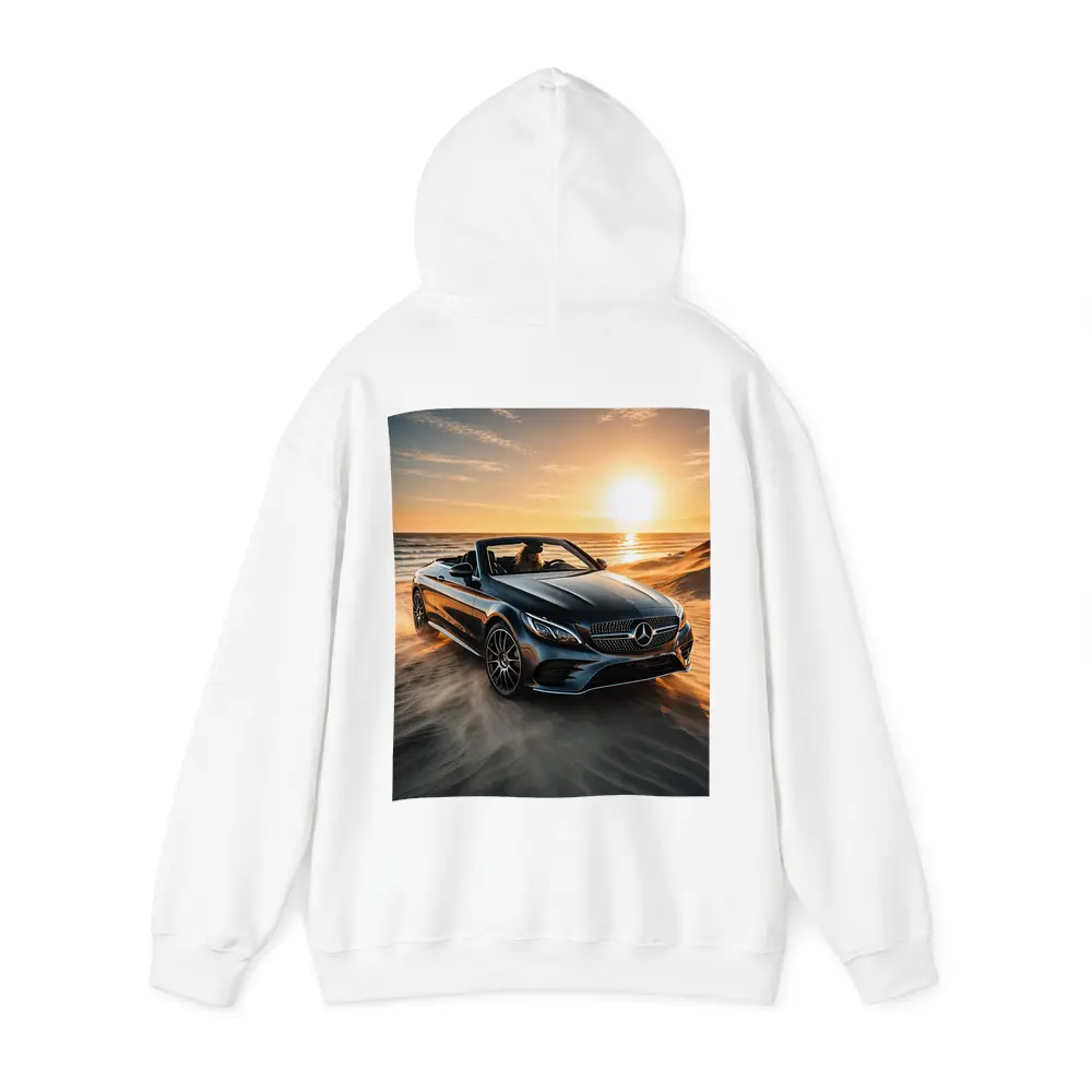 Mercedes C Class Cabriolet Sandy Beach Sunset – Hoodies
