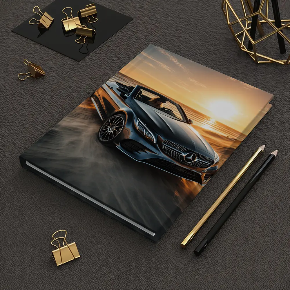 Mercedes C Class Cabriolet Sandy Beach Sunset – Notebooks