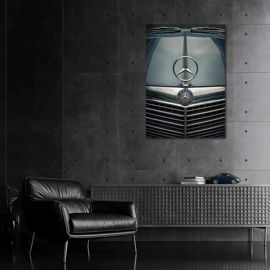 Mercedes Benz Classic Hood Star Close Up – Wall Art