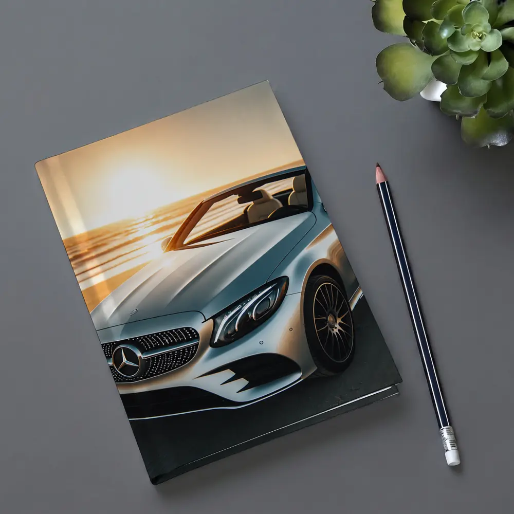 Mercedes C Class Cabriolet Beach Sunset – Notebooks