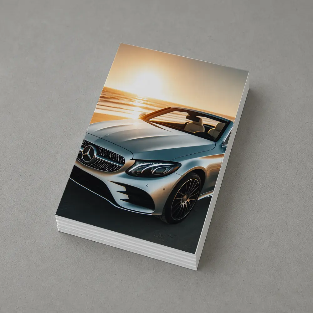 Mercedes C Class Cabriolet Beach Sunset – Postcards
