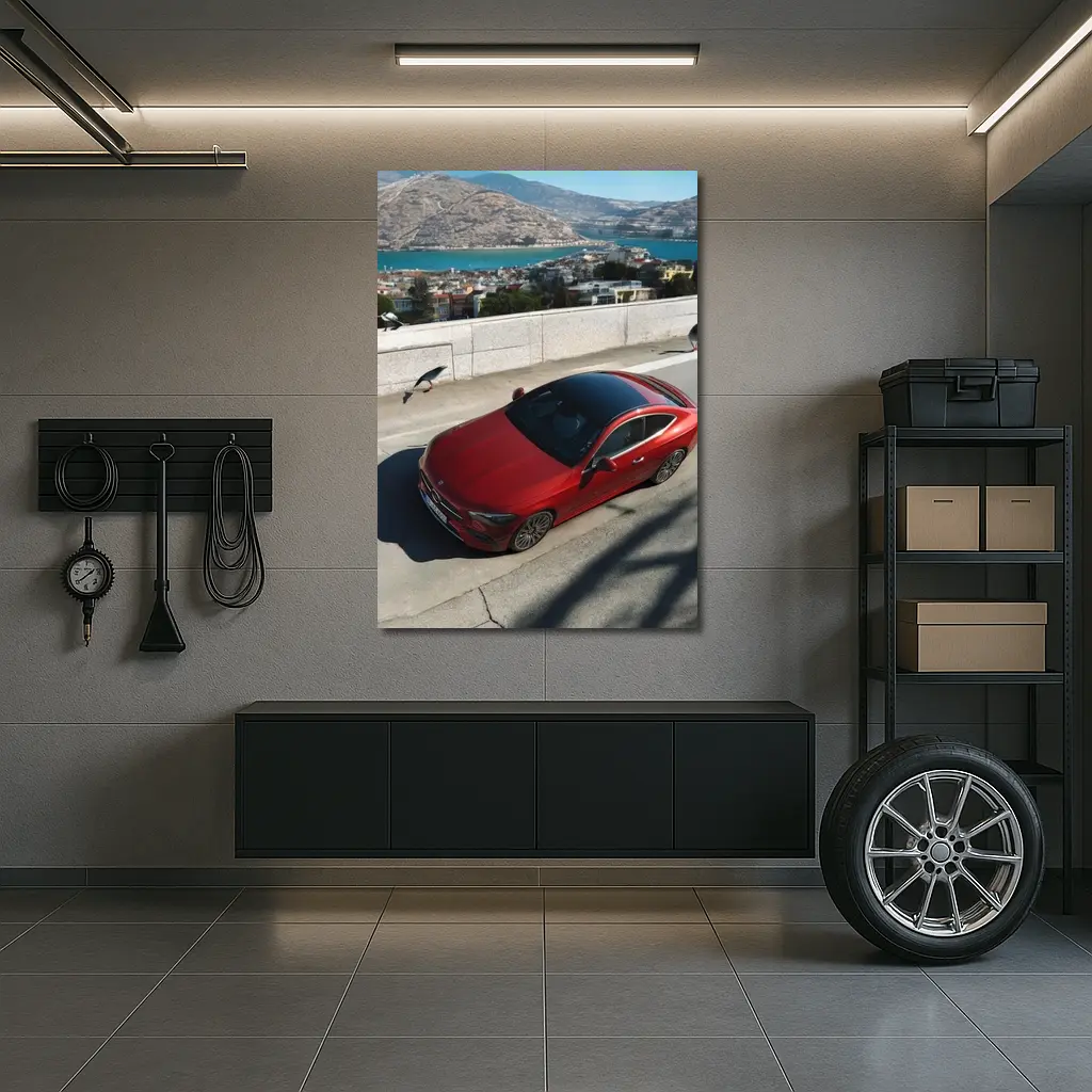 Mercedes CLE 300 Coupe Seaside City View – Wall Art