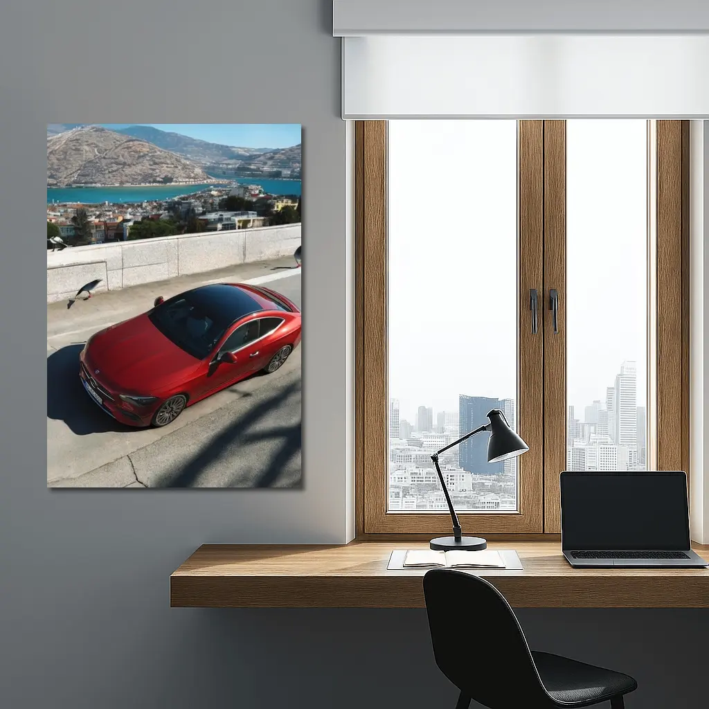 Mercedes CLE 300 Coupe Seaside City View – Wall Art