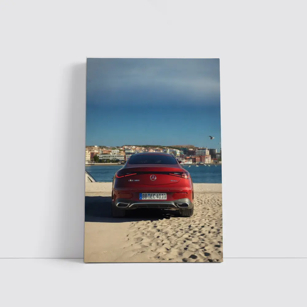 Mercedes CLE 300 Coupe Seaside City Rear – Wall Art