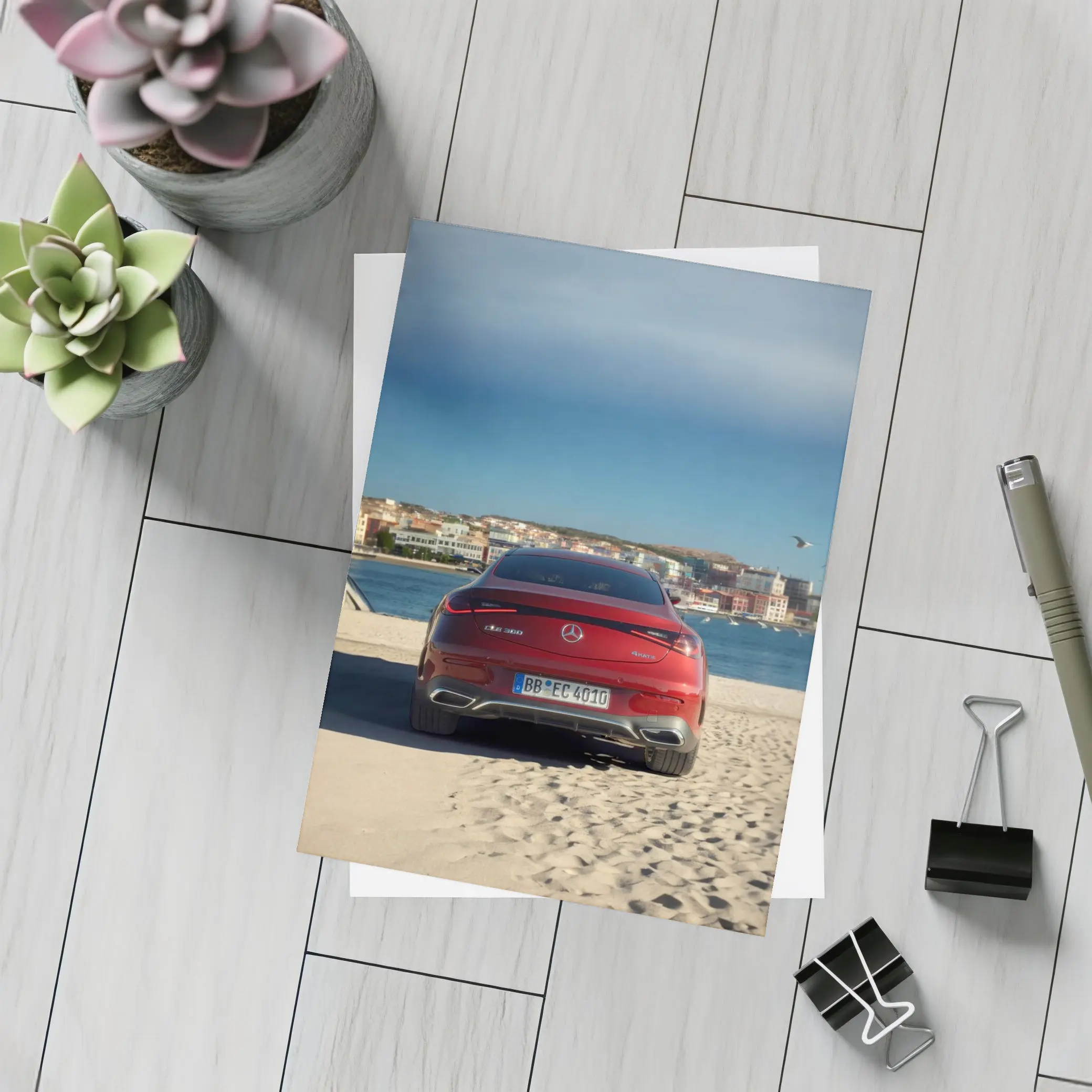Mercedes CLE 300 Coupe Seaside City Rear – Postcards