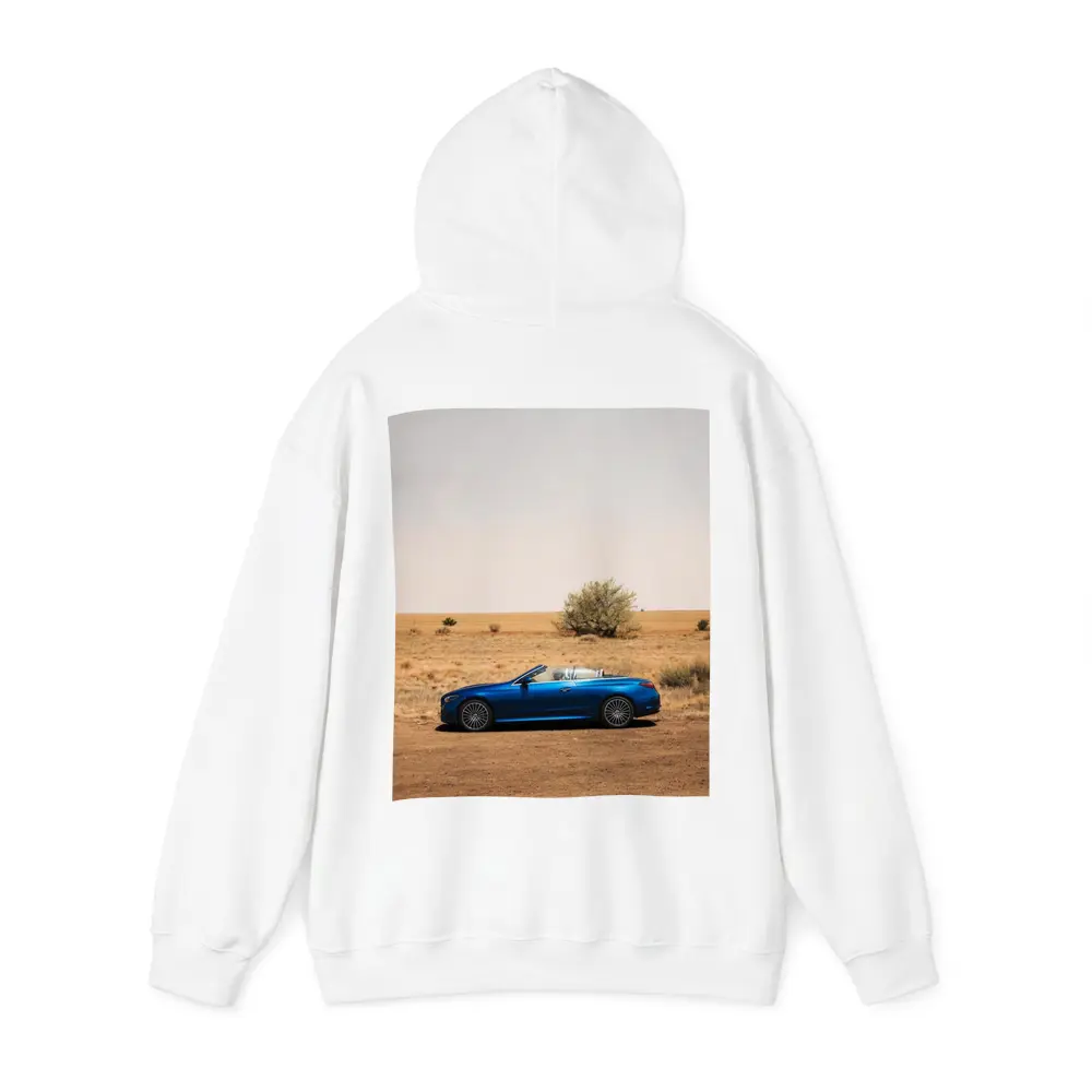 Mercedes CLE Cabriolet Blue Desert Landscape – Hoodies