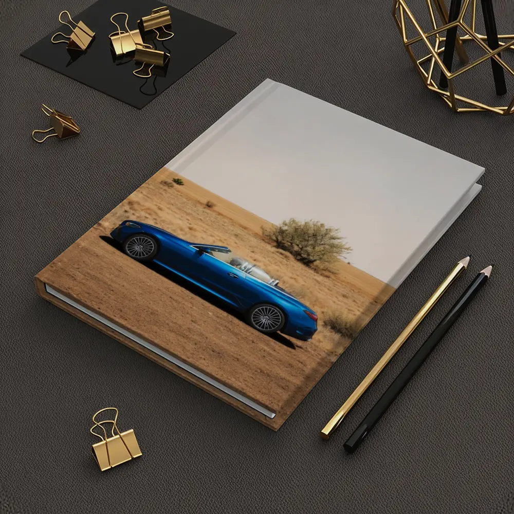 Mercedes CLE Cabriolet Blue Desert Landscape – Notebooks
