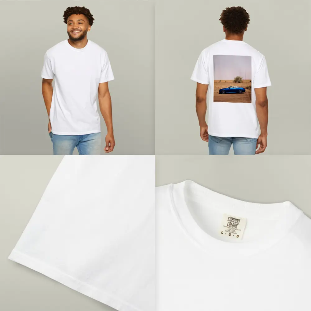 Mercedes CLE Cabriolet Blue Desert Landscape – T-Shirts