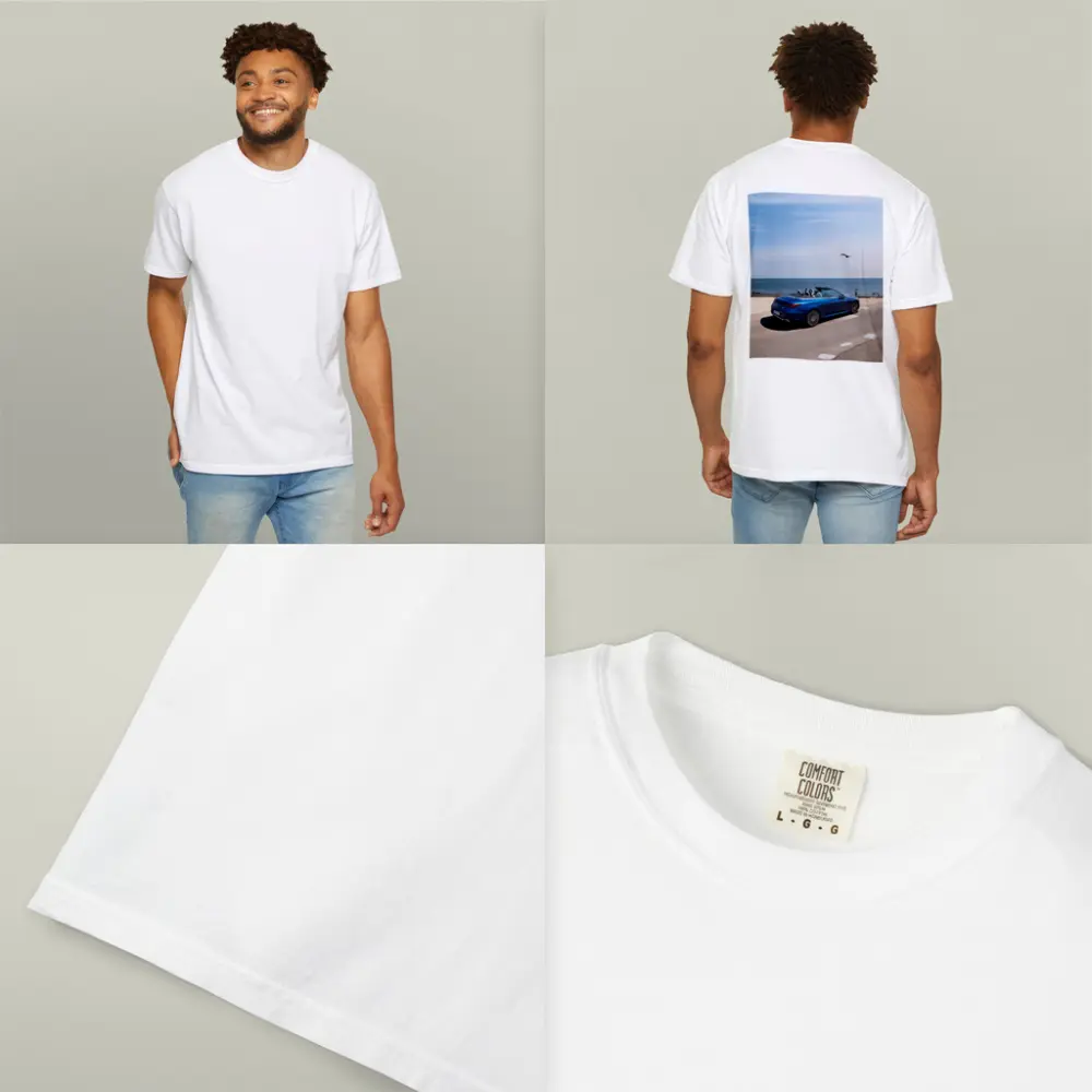 Mercedes CLE Cabriolet Blue Coastal Road Drive – T-Shirts