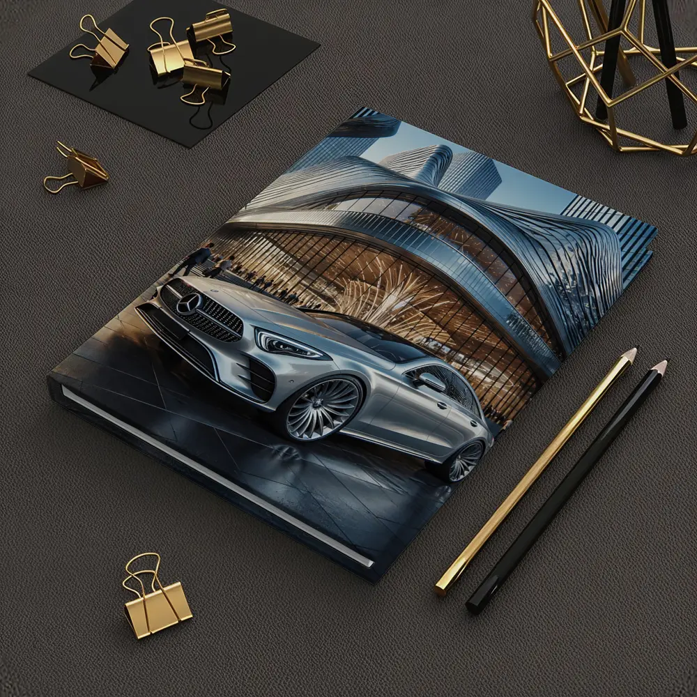 Mercedes CLS Silver Outside Luxury Architecture – Notebooks