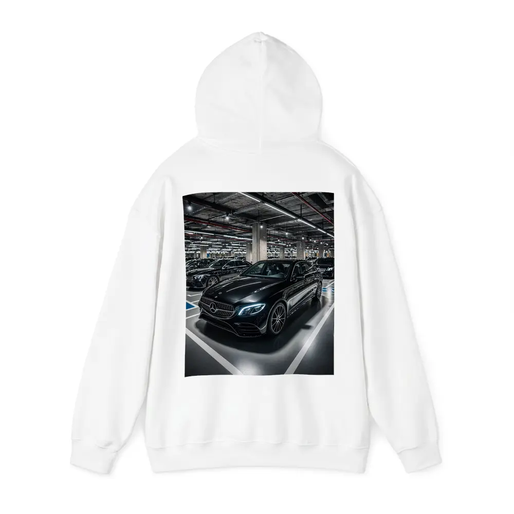 Mercedes Benz E Class Underground Parking Night – Hoodies