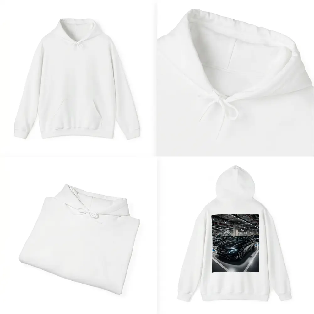 Mercedes Benz E Class Underground Parking Night – Hoodies