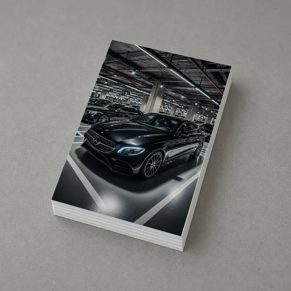 Mercedes Benz E Class Underground Parking Night – Postcards