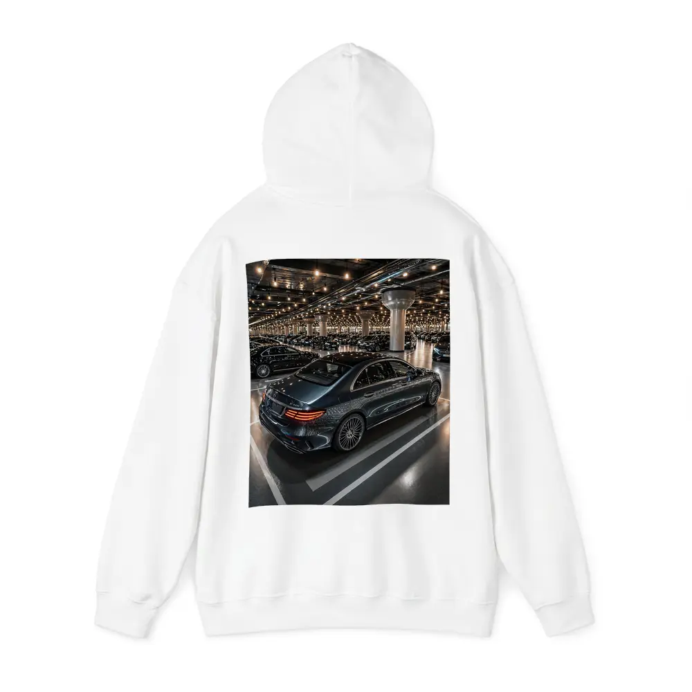 Mercedes E Class Sedan Indoor Parking Lot – Hoodies