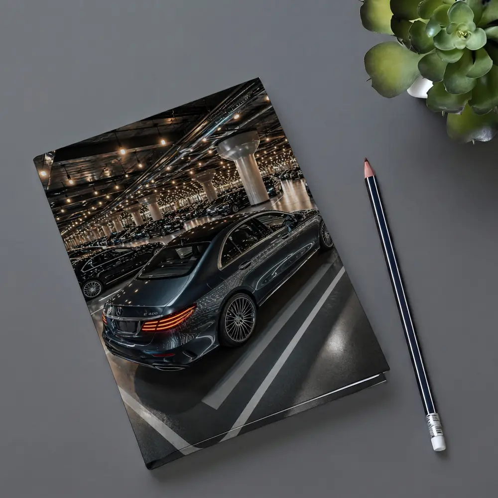 Mercedes E Class Sedan Indoor Parking Lot – Notebooks