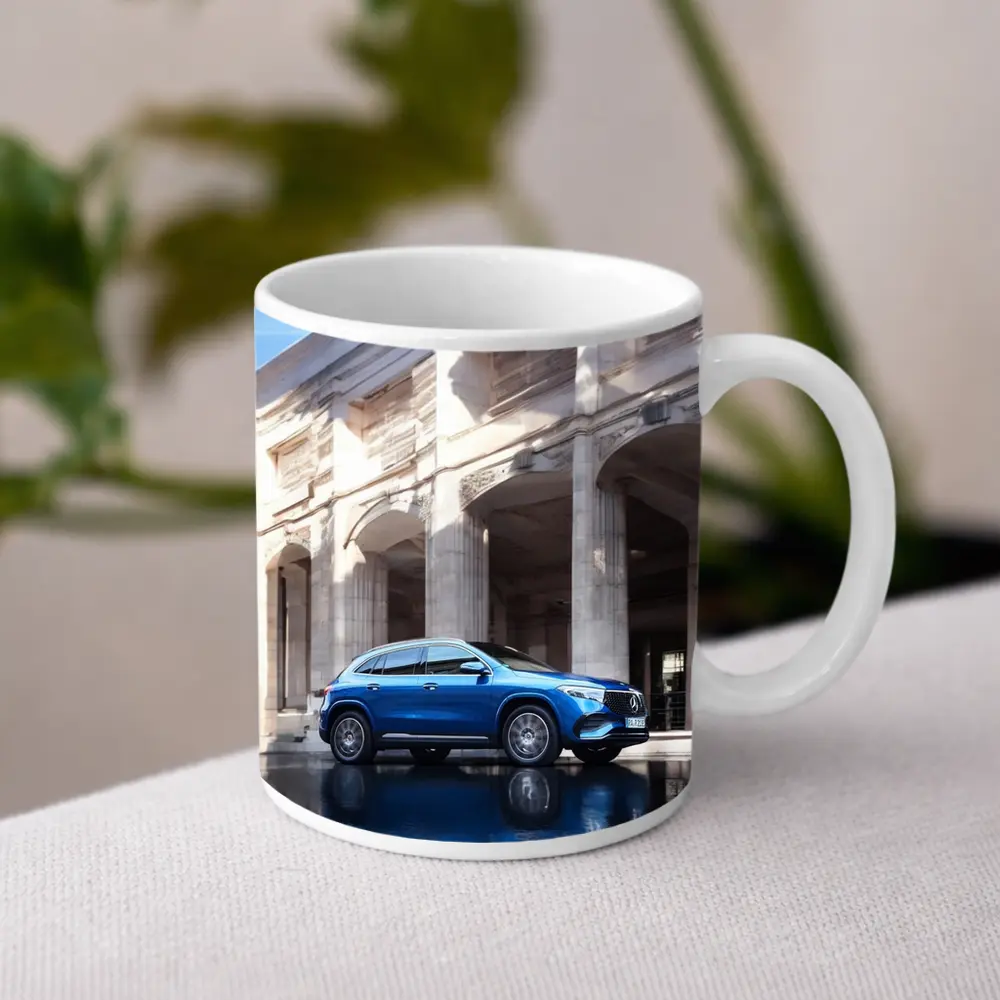 Mercedes EQA Blue SUV Urban Architecture – Mugs