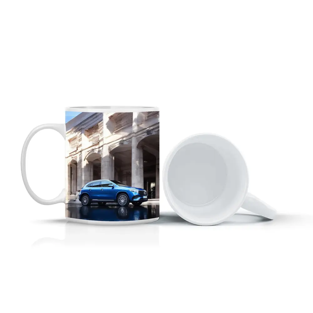 Mercedes EQA Blue SUV Urban Architecture – Mugs