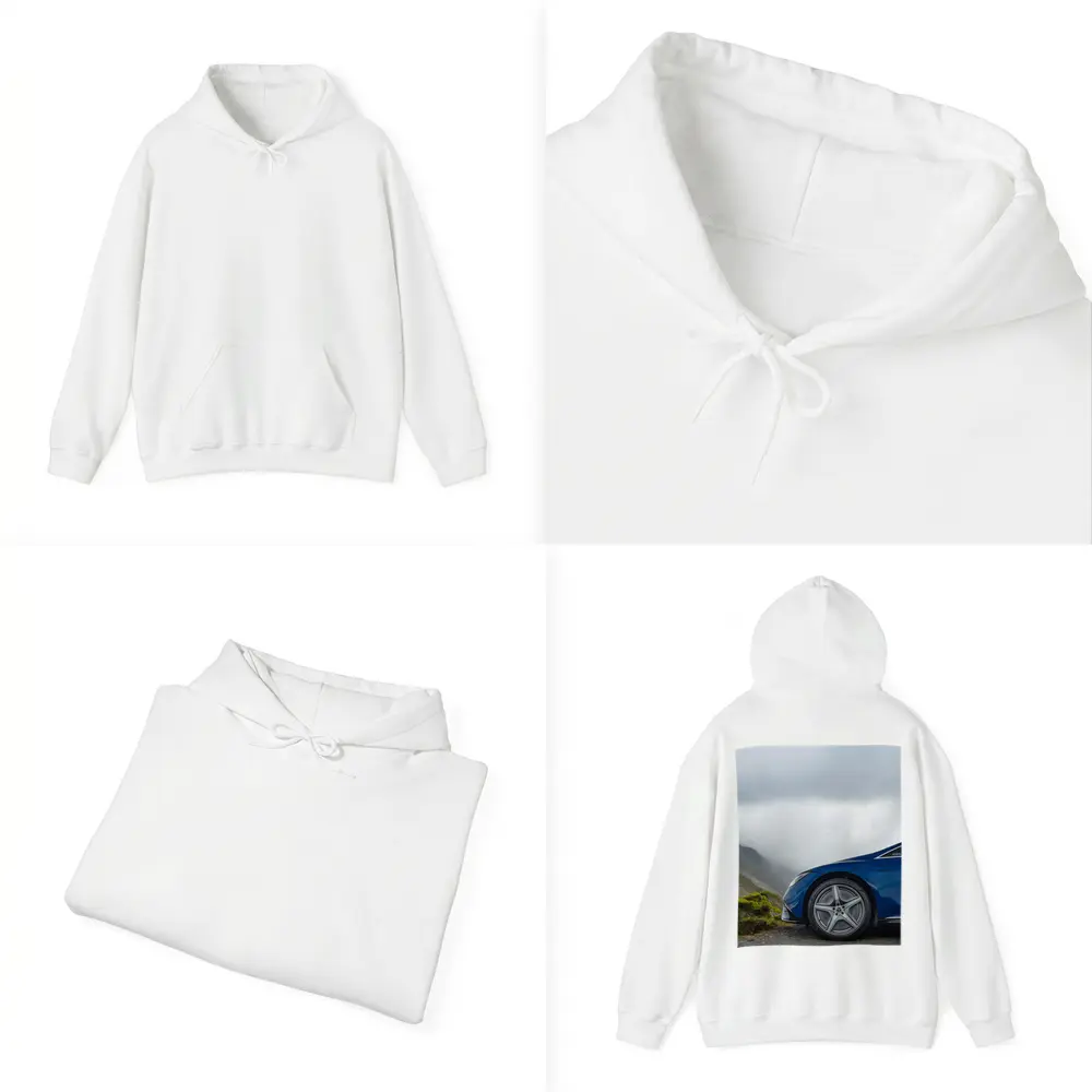 Mercedes EQE Blue Wheel Misty Mountain Road – Hoodies