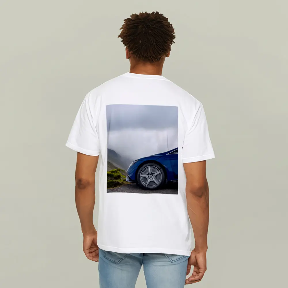 Mercedes EQE Blue Wheel Misty Mountain Road – T-Shirts