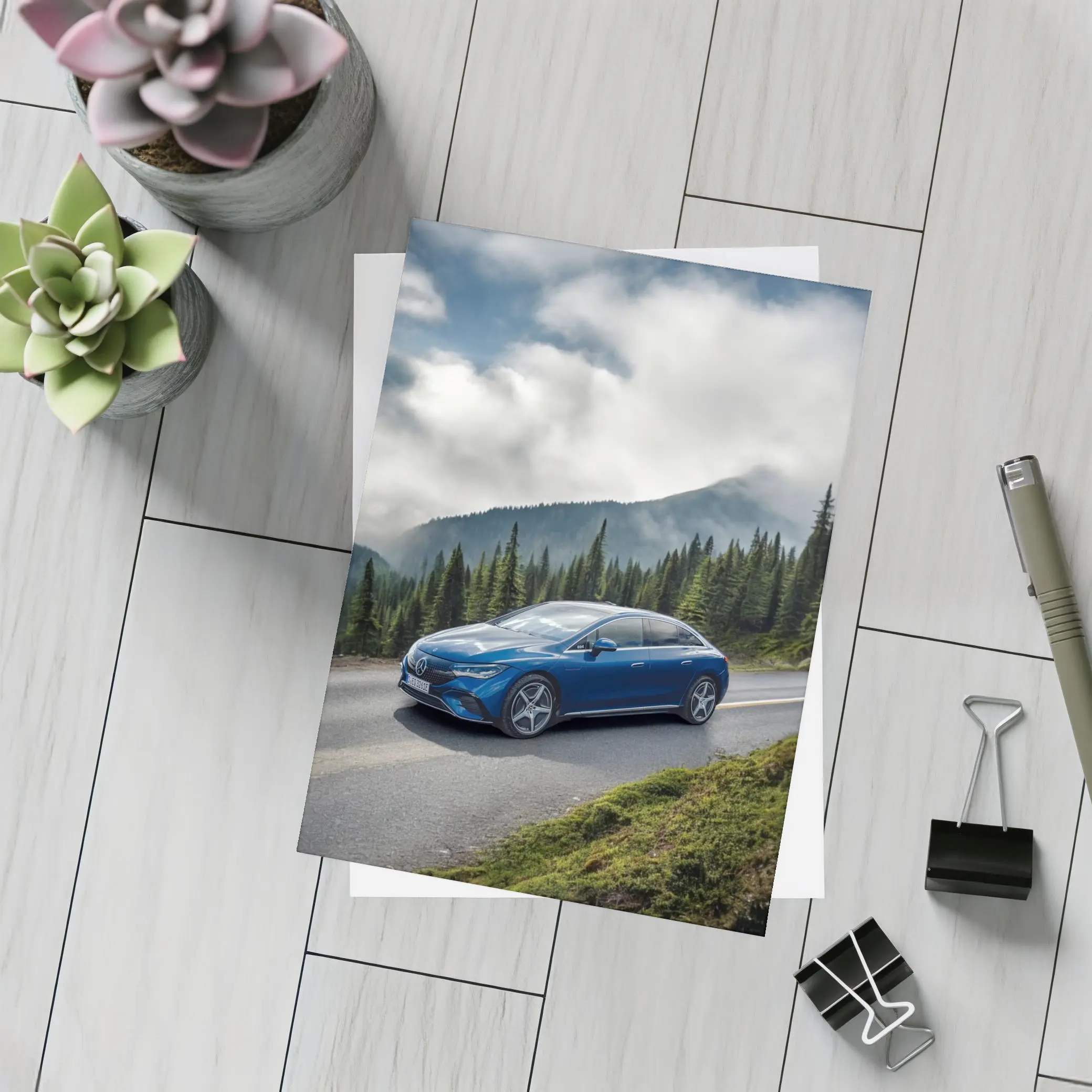 Mercedes EQE Blue Mountain Road Drive – Postcards