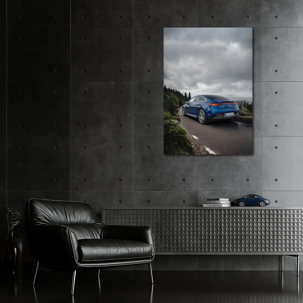 Mercedes EQE 500 Blue Mountain Road Drive – Wall Art