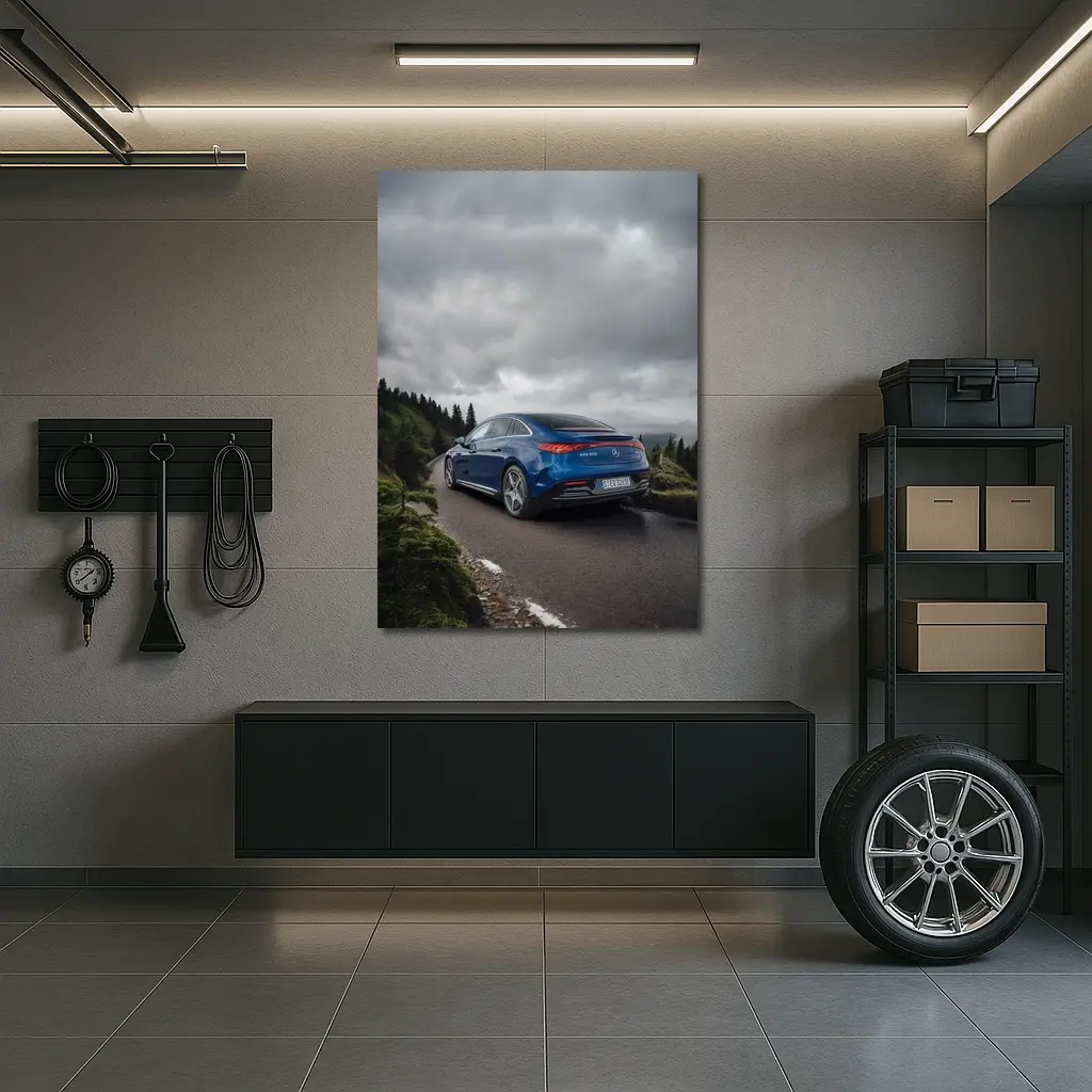 Mercedes EQE 500 Blue Mountain Road Drive – Wall Art