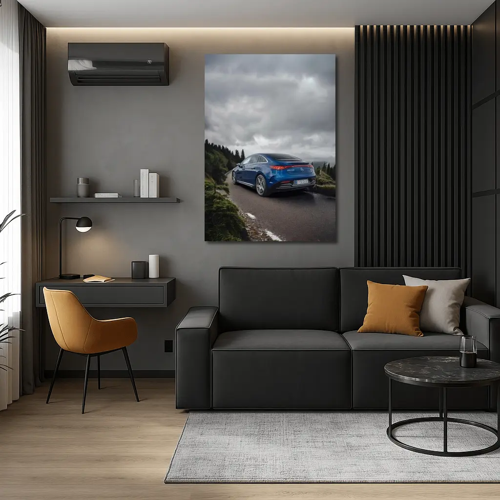 Mercedes EQE 500 Blue Mountain Road Drive – Wall Art
