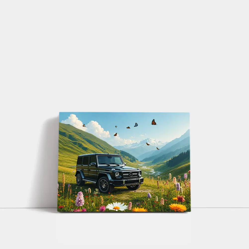 Mercedes G Class Mountain Meadow Adventure – Wall Art