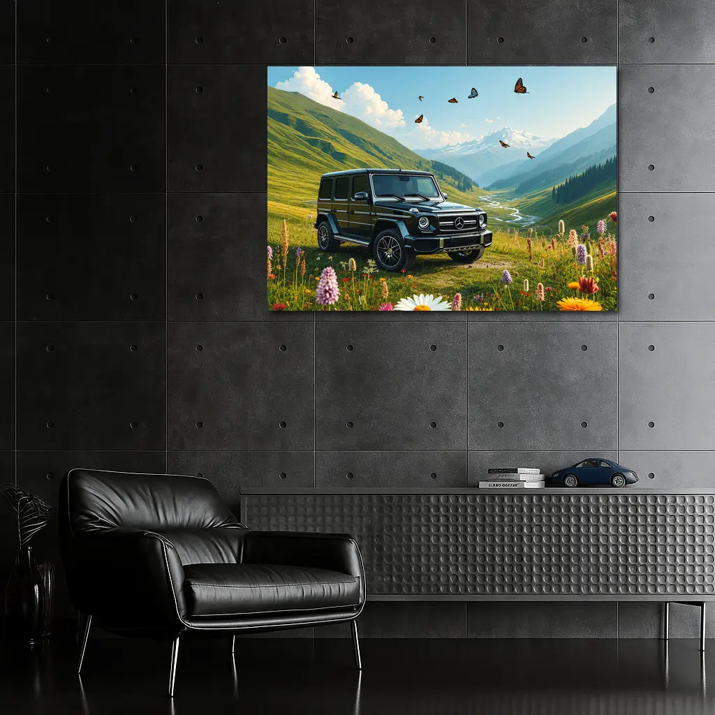 Mercedes G Class Mountain Meadow Adventure – Wall Art