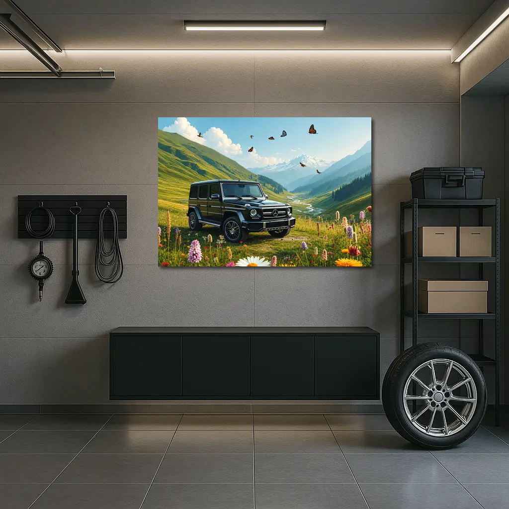Mercedes G Class Mountain Meadow Adventure – Wall Art