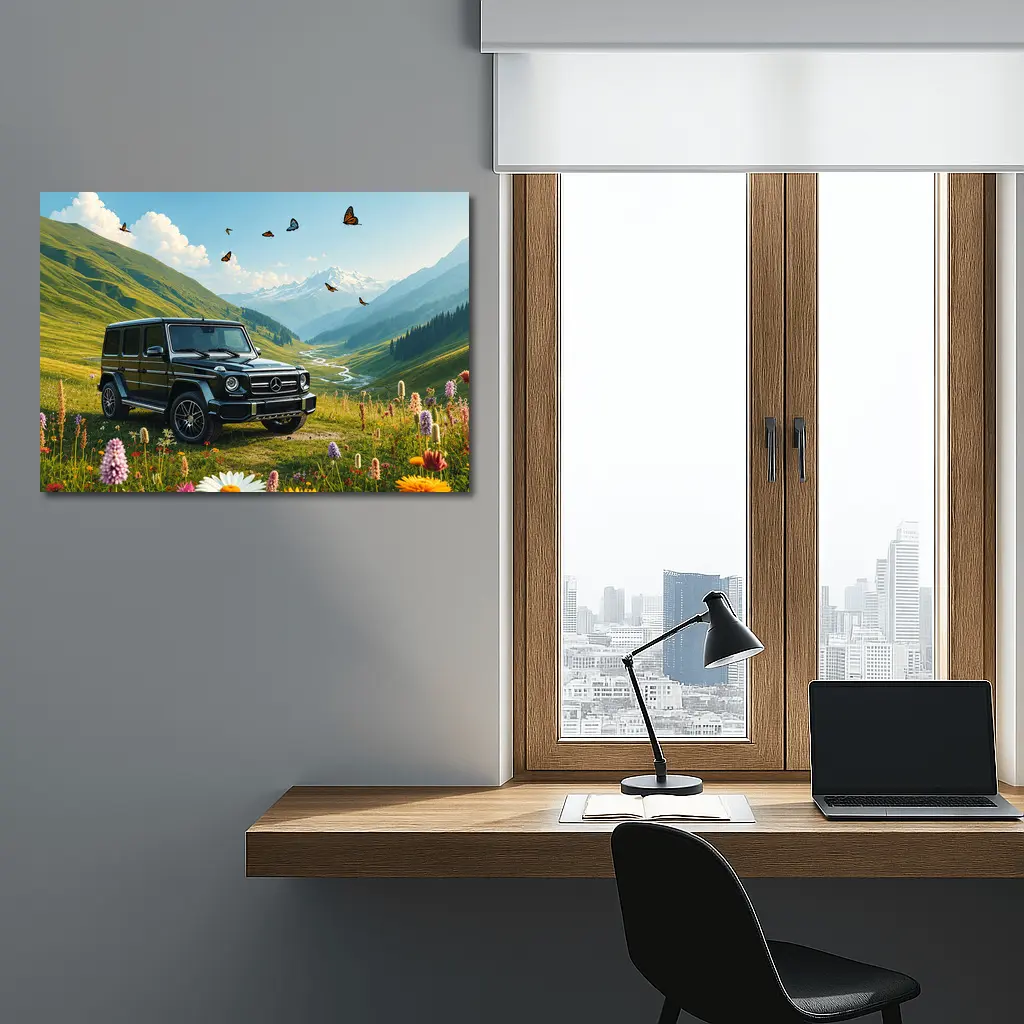 Mercedes G Class Mountain Meadow Adventure – Wall Art