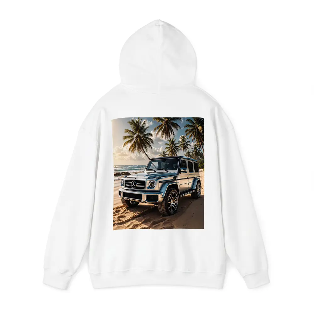 Mercedes G Class Silver Beach Palm Trees – Hoodies