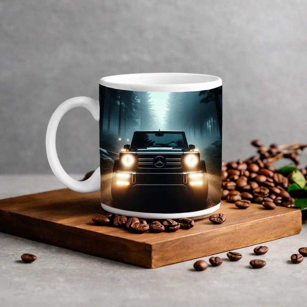 Mercedes G Class Dark Misty Forest Night – Mugs