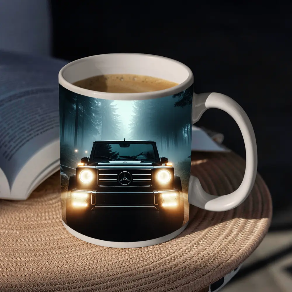 Mercedes G Class Dark Misty Forest Night – Mugs