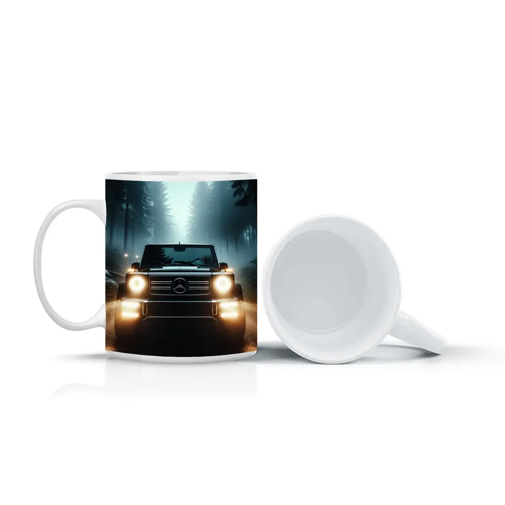 Mercedes G Class Dark Misty Forest Night – Mugs