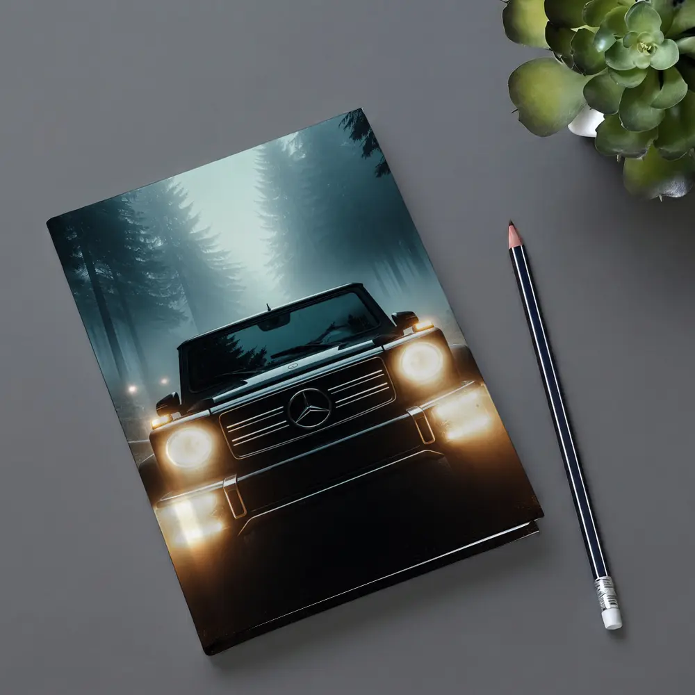 Mercedes G Class Dark Misty Forest Night – Notebooks