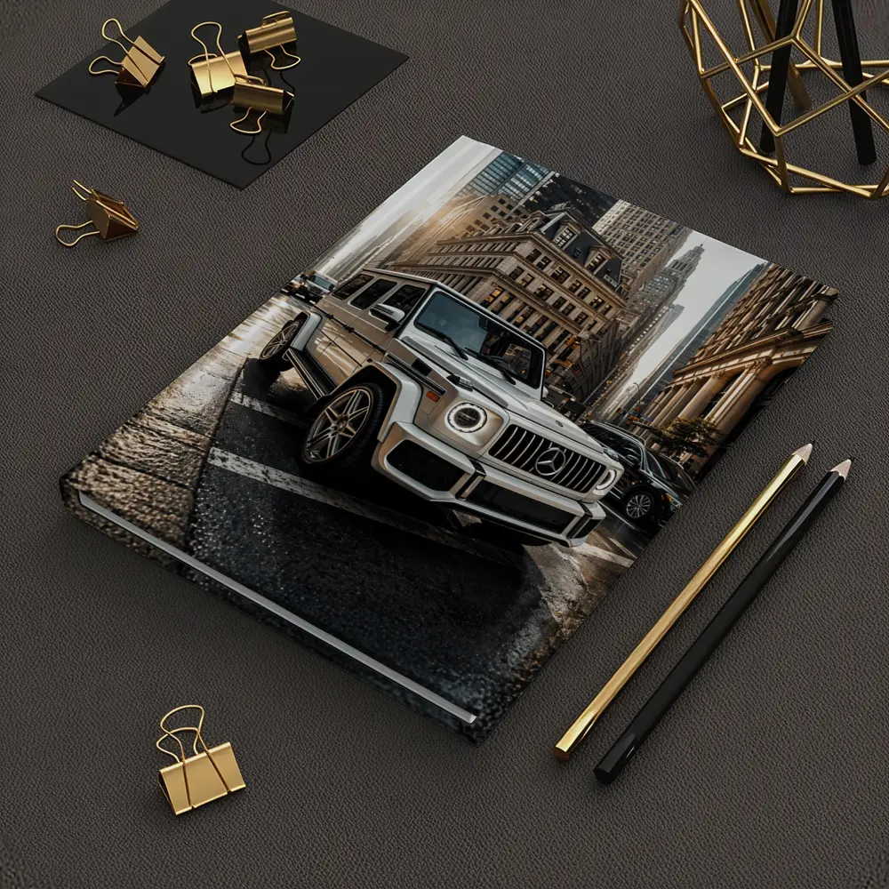 Mercedes G Class White SUV City Street – Notebooks